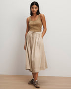 Veronica Beard Birke Merino Wool Tank Top - Dark Khaki