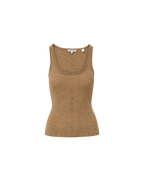 Veronica Beard Birke Merino Wool Tank Top - Dark Khaki