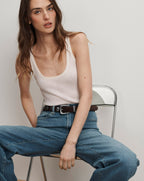 Veronica Beard Birke Merino Wool Tank Top - Ivory