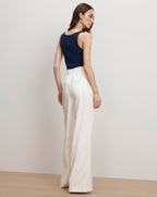 Veronica Beard Birke Merino Wool Tank Top - Navy