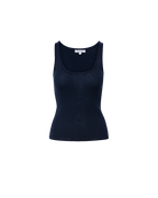 Veronica Beard Birke Merino Wool Tank Top - Navy