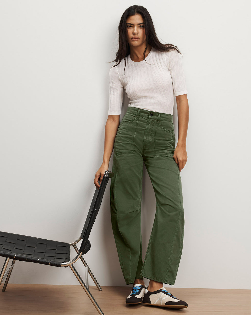 Veronica Beard Debois Merino Wool Top - Ivory