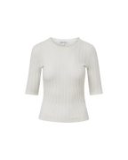 Veronica Beard Debois Merino Wool Top - Ivory