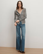 Veronica Beard Nadialine Knit Jacket - Dark Hunter Green Multi