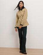 Veronica Beard Talla Peplum Jacket - Sand