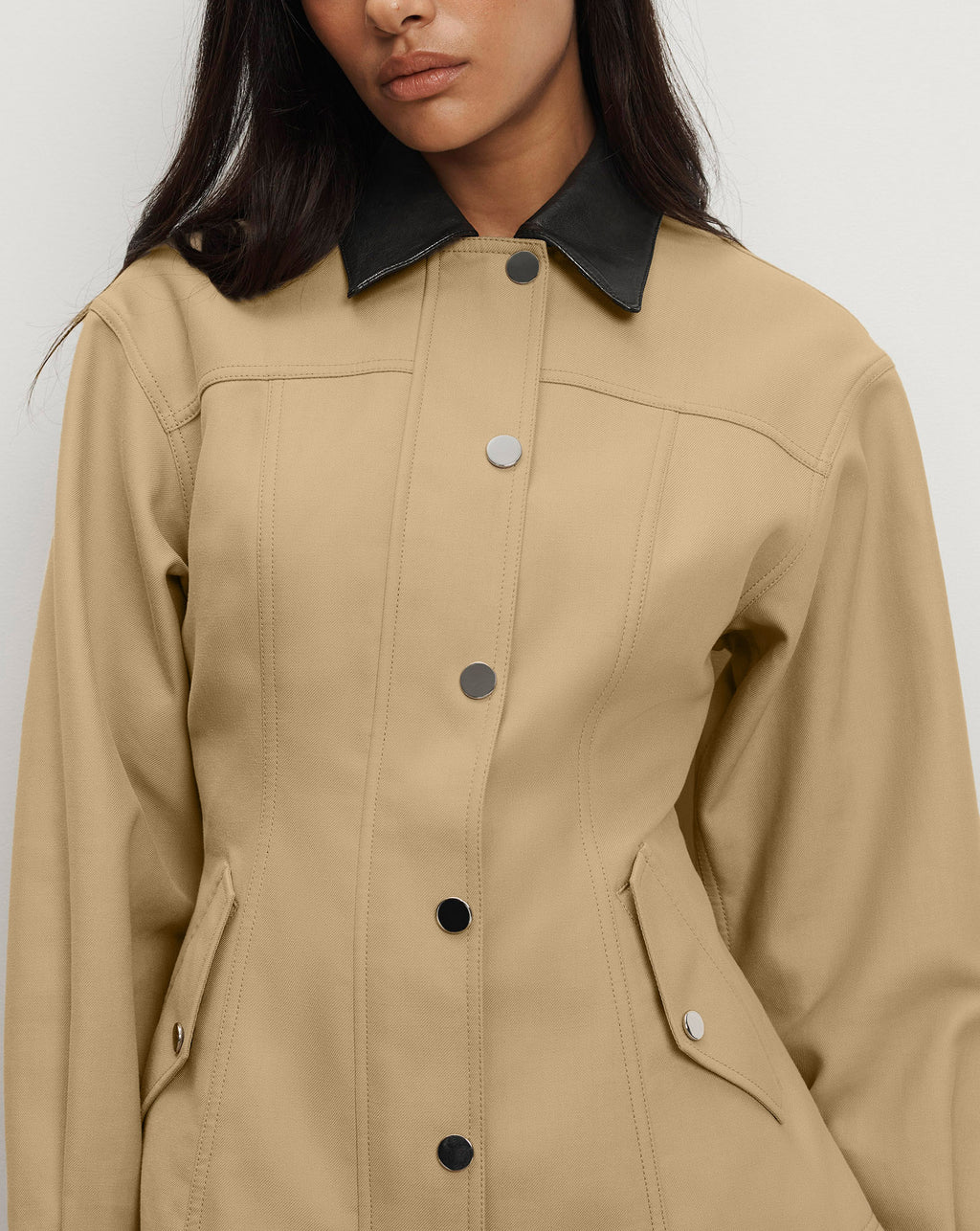 Veronica Beard Talla Peplum Jacket - Sand