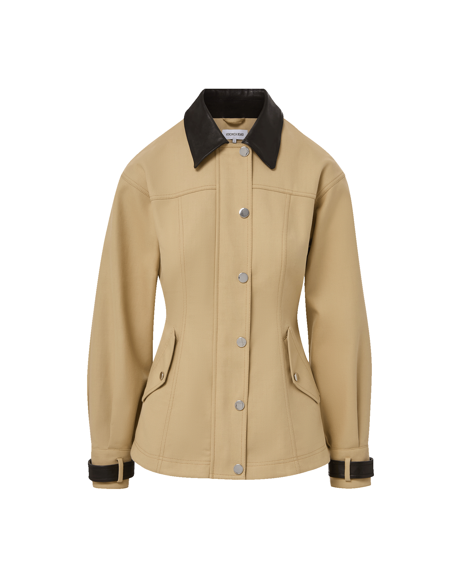 Veronica Beard Talla Peplum Jacket - Sand