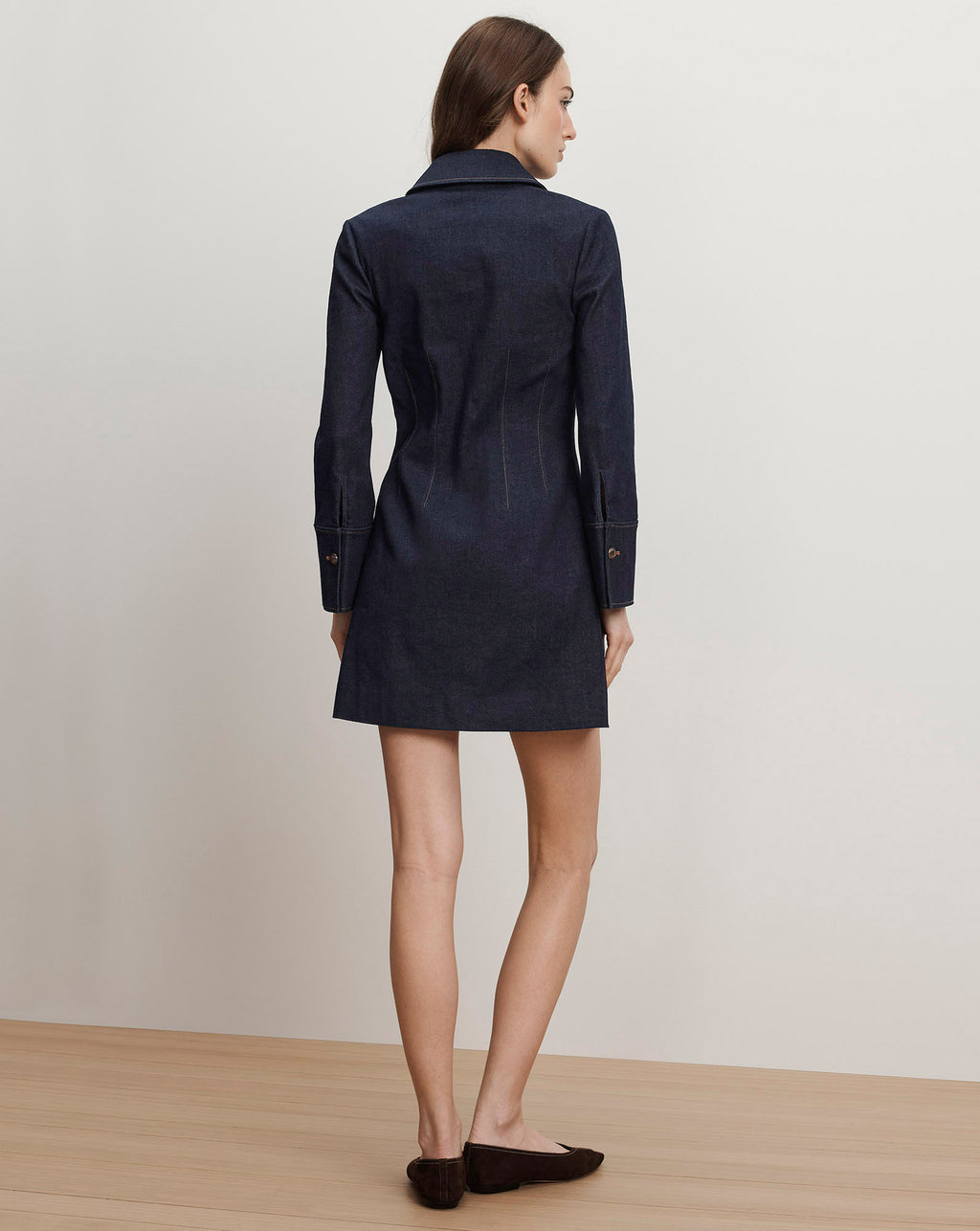 Veronica Beard Raymond Denim Mini Dress - Midnight Wash