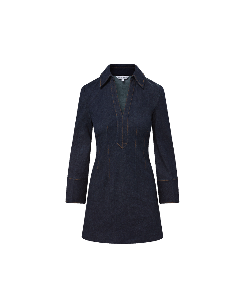 veronica beard paige leather dress Veronica Beard Paige Leather Mini Shirt Dress in Black