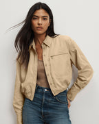 Veronica Beard Wilfred Bungee Button-Down Shirt - Sand