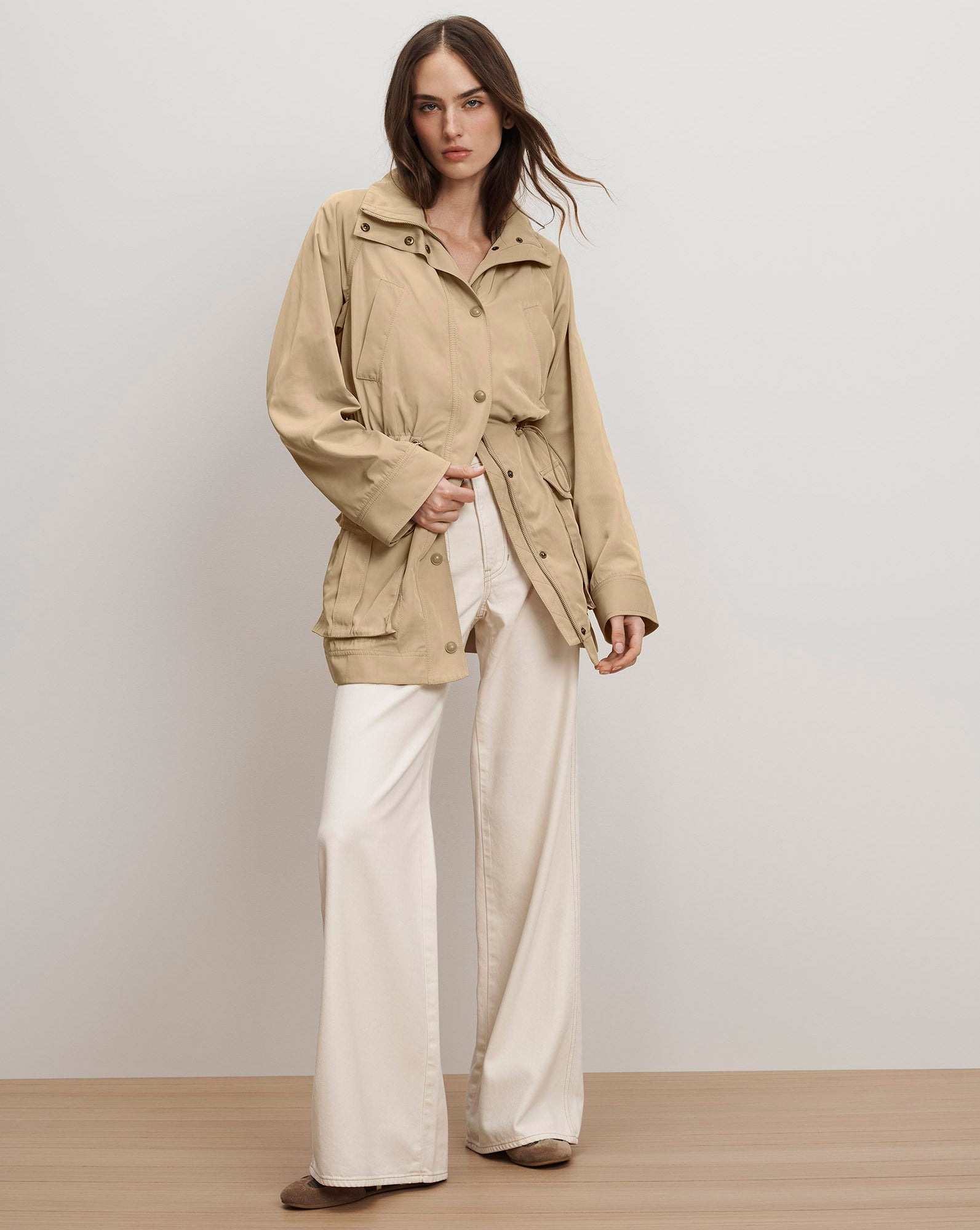 Veronica Beard Arnault Parka Jacket - Sand