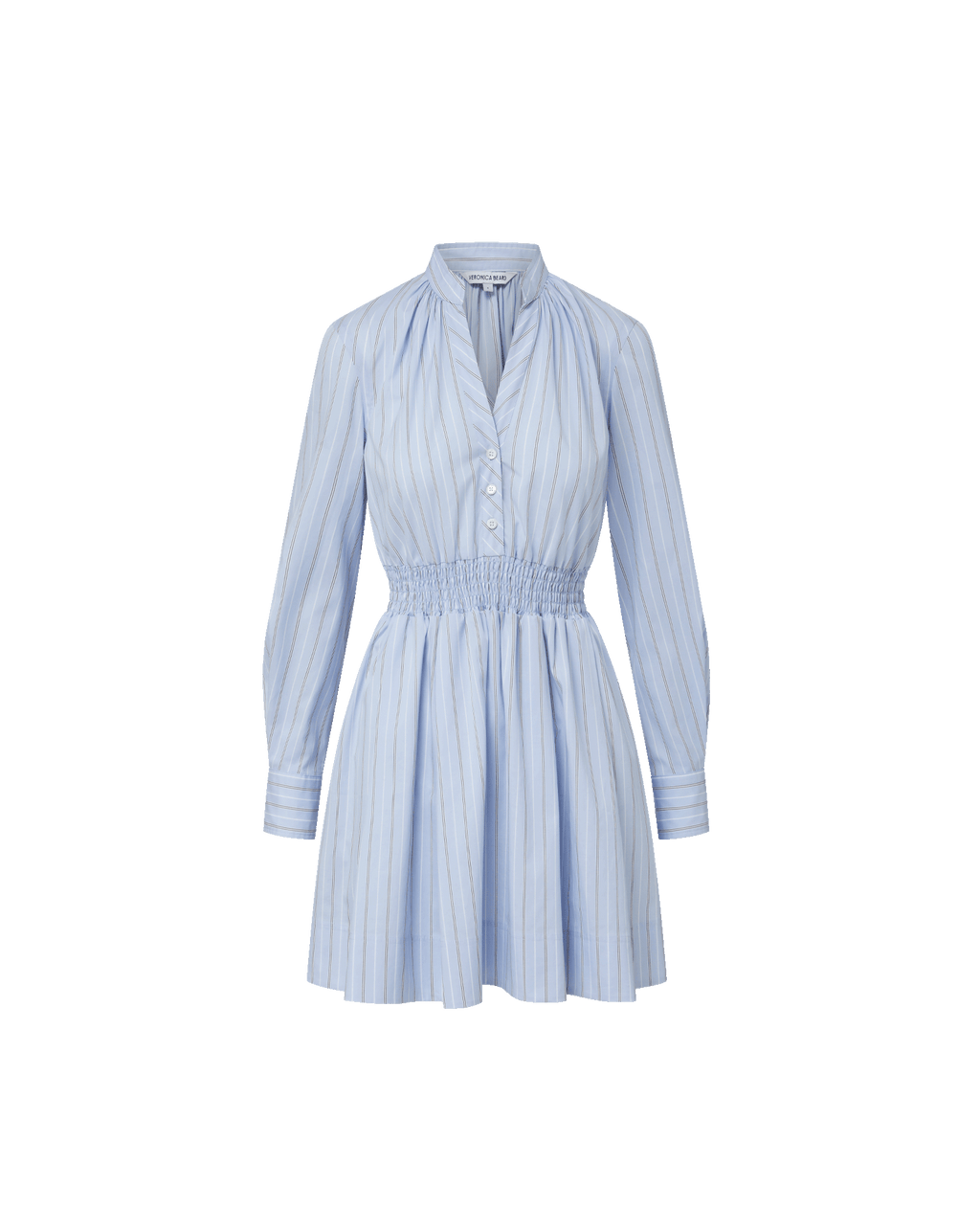 Veronica Beard Schor Mini Shirtdress - Ice Blue Multi