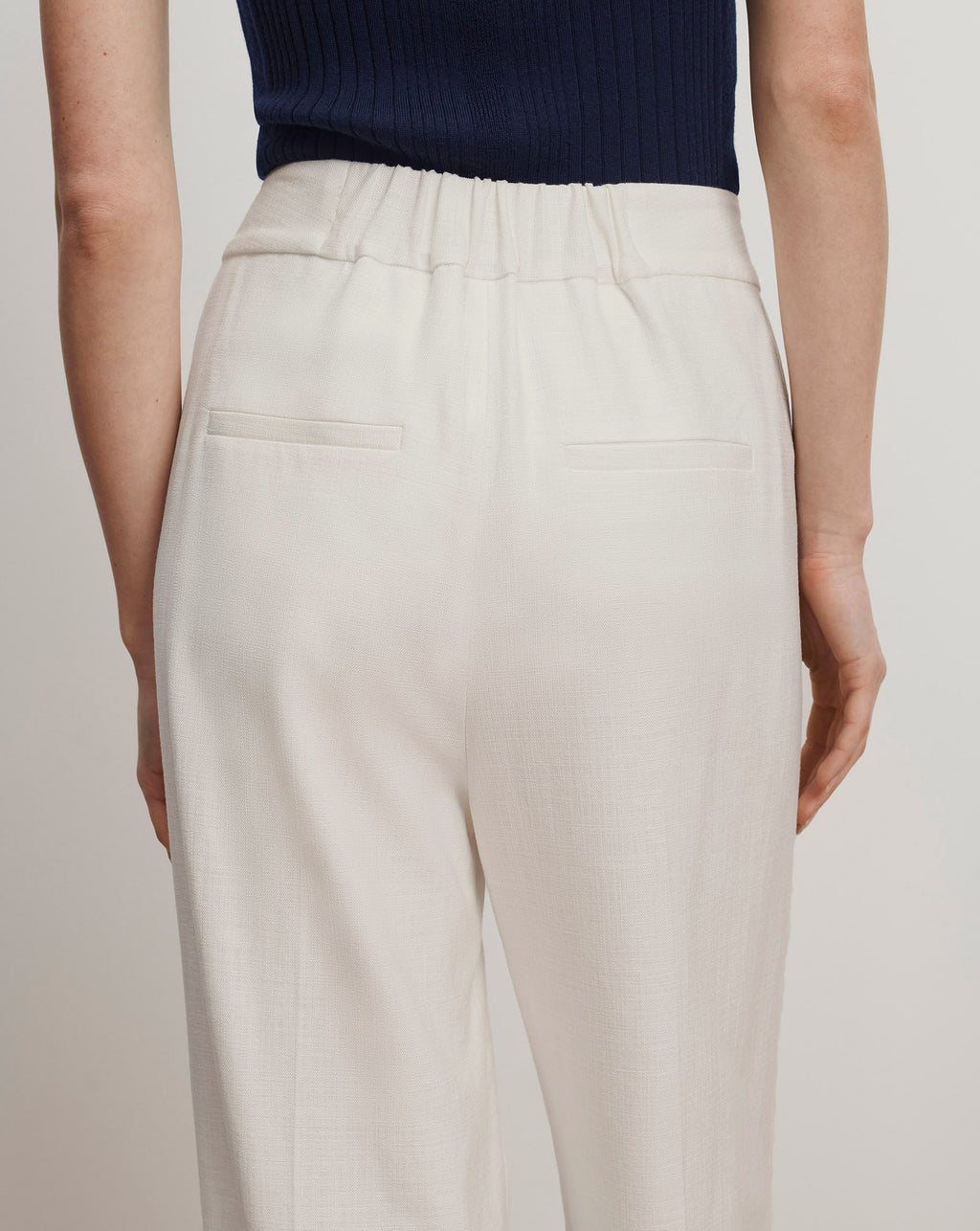 Veronica Beard Marbeau Wide-Leg Pant - Dove White