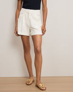Veronica Beard Marbeau Pleated Short - Dove White