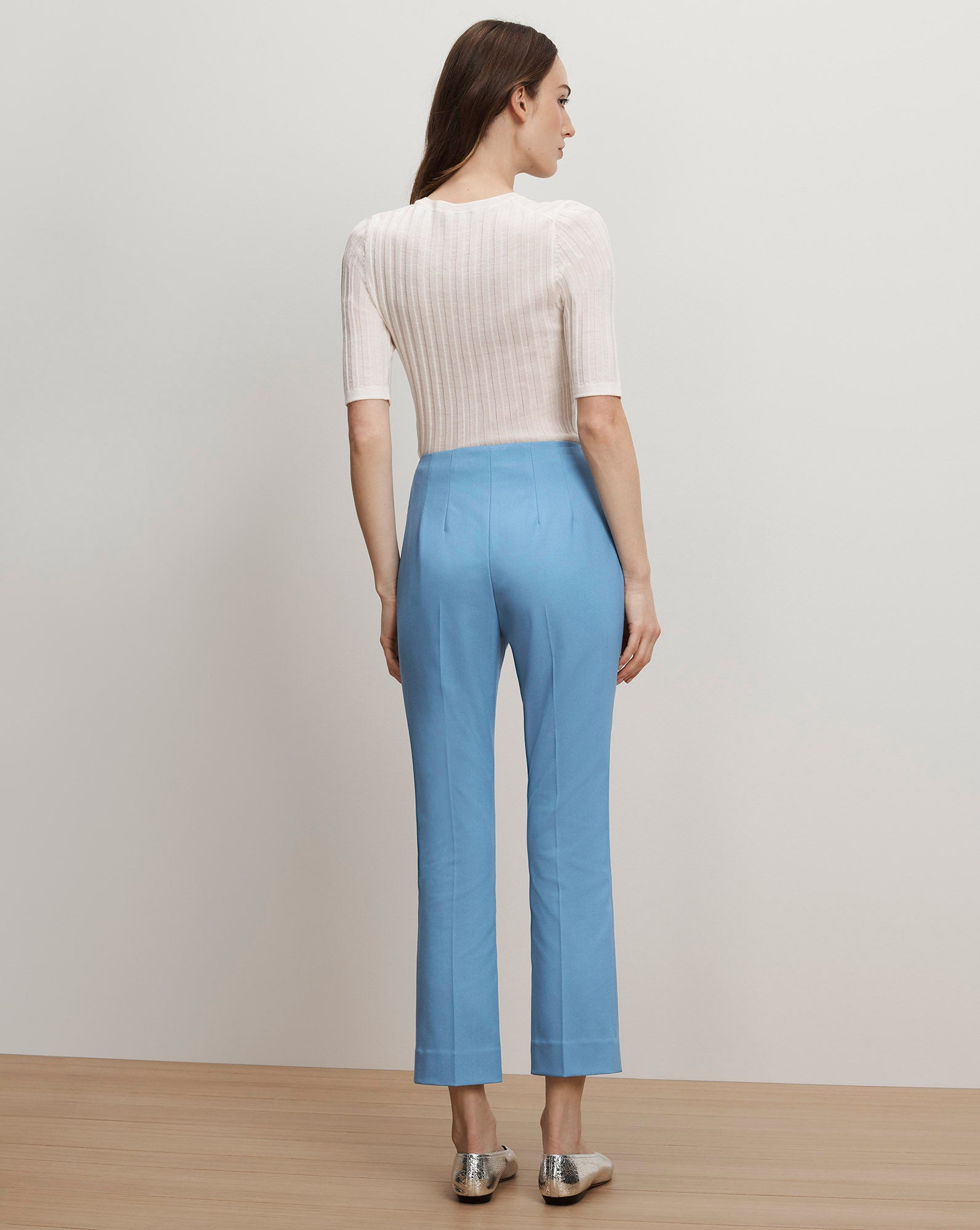 Veronica Beard Kean Slim-Leg Pant - Blue Jasper