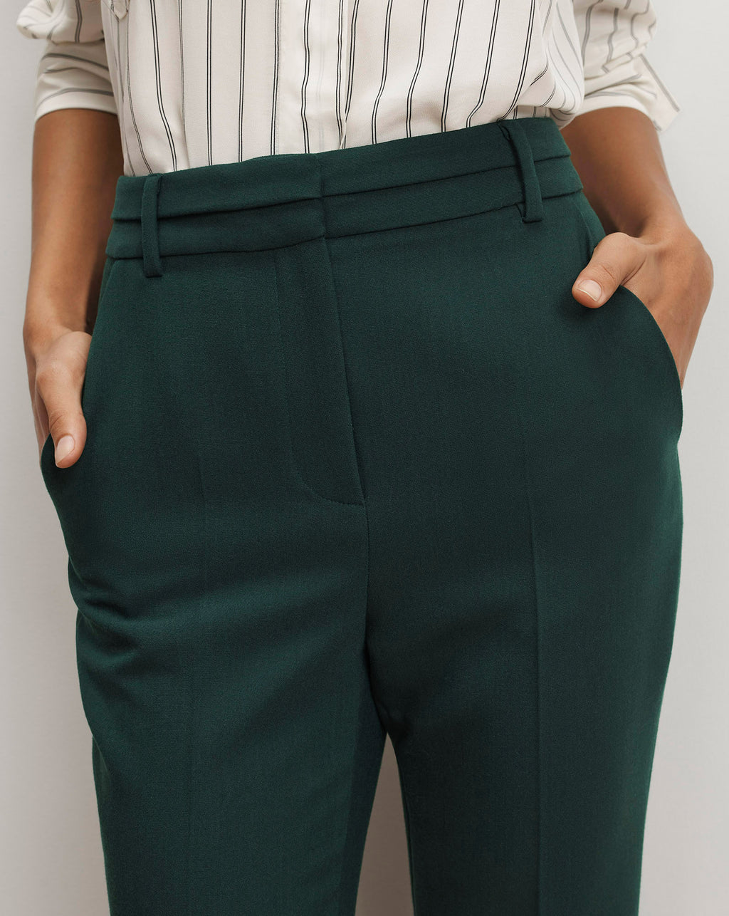 Veronica Beard Melvin Flared Pant - Dark Hunter Green