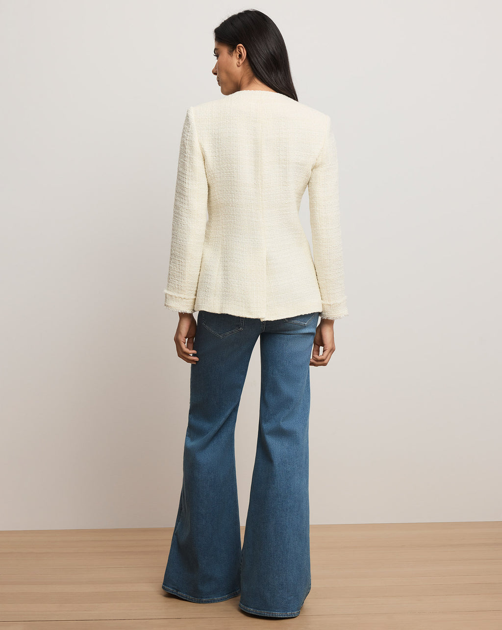 Veronica Beard Yves Tweed Jacket - Dove White
