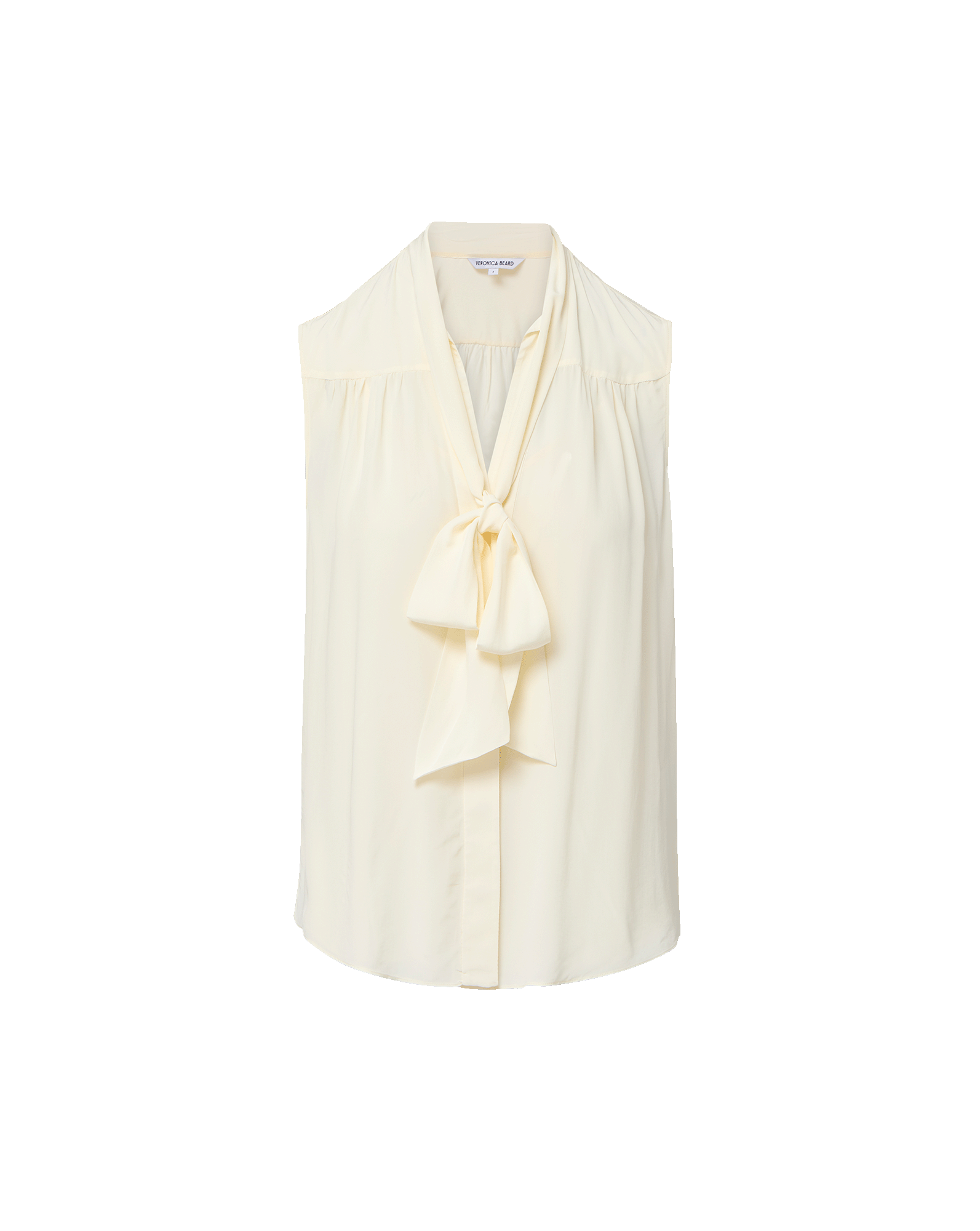 Veronica Beard Magnolia Tie-Neck Blouse - Dove White