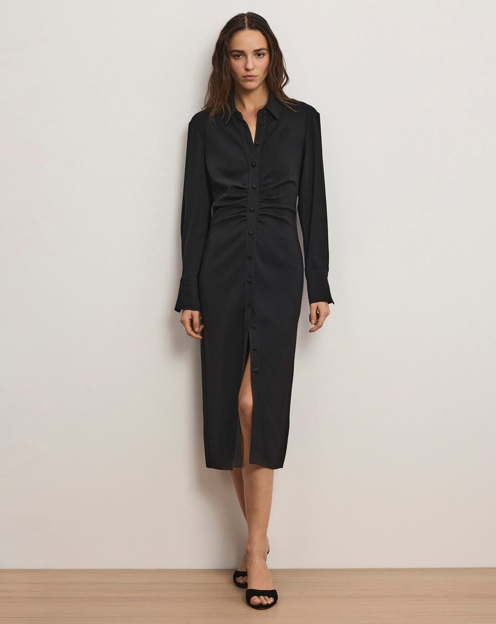 Veronica Beard Loxley Midi Shirtdress - Black