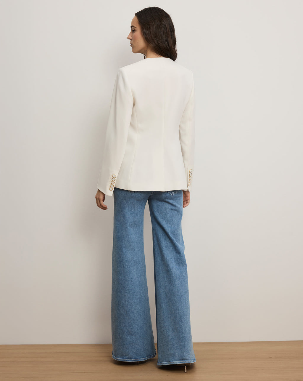 Veronica Beard Rossi Convertible Dickey Jacket - Dove White