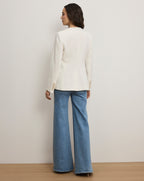 Veronica Beard Rossi Convertible Dickey Jacket - Dove White