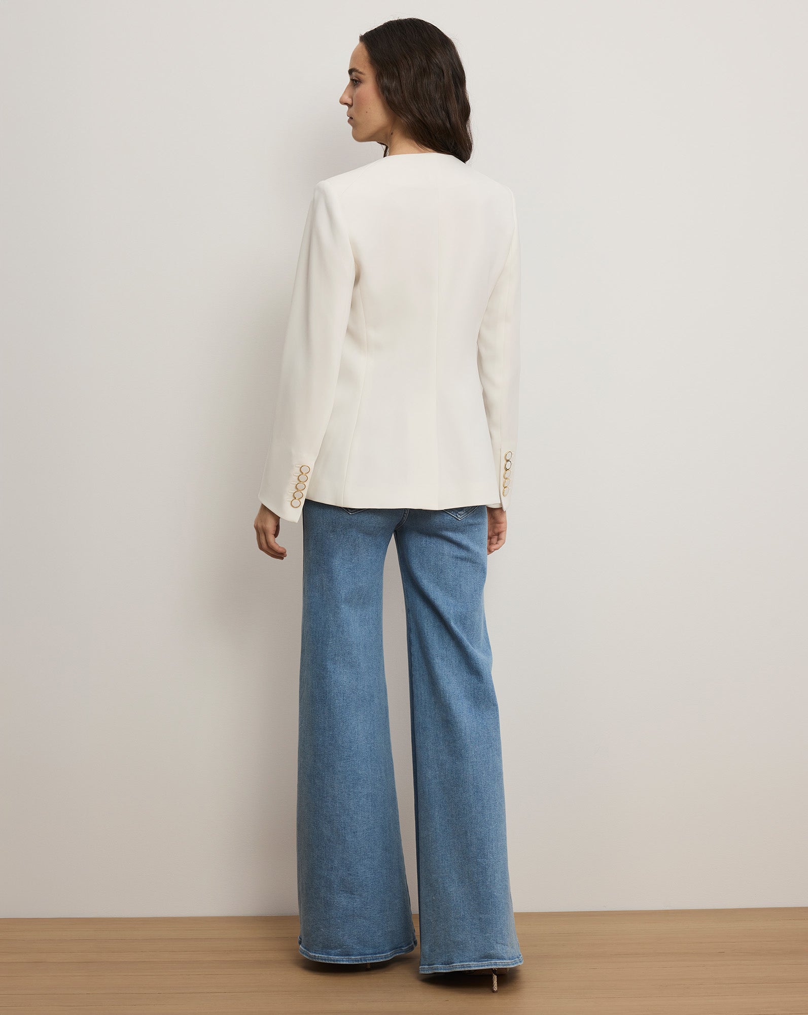Veronica Beard Rossi Convertible Dickey Jacket - Dove White