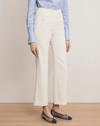 Veronica Beard Carys Cropped Pant - Dove White