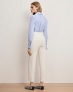 Veronica Beard Carys Cropped Pant - Dove White