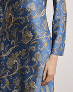 Veronica Beard Ember Silk-Blend Maxi Dress - Blue Coast Multi