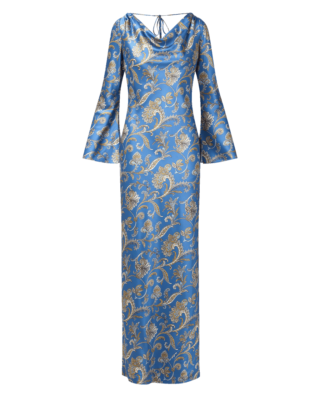 Veronica Beard Ember Silk-Blend Maxi Dress - Blue Coast Multi
