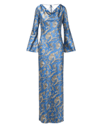 Veronica Beard Ember Silk-Blend Maxi Dress - Blue Coast Multi