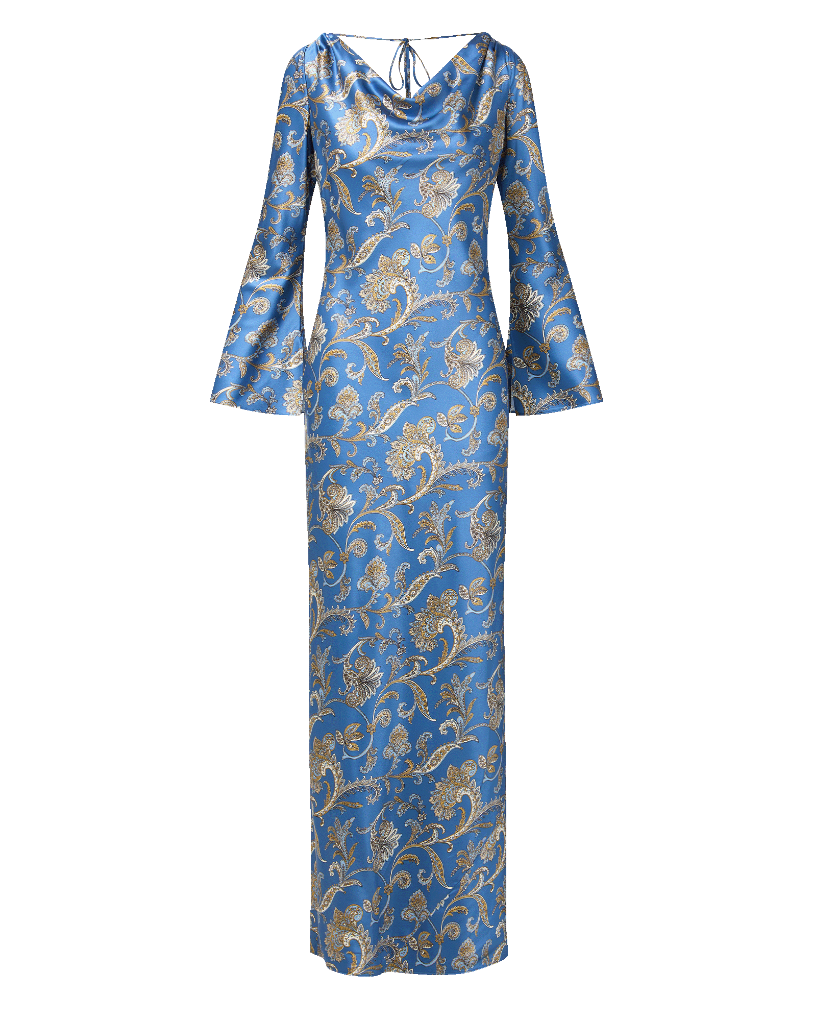 Veronica Beard Ember Silk-Blend Maxi Dress - Blue Coast Multi