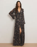 Veronica Beard Akara Silk Maxi Dress - Black Multi