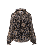 Veronica Beard Hickory Paisley Blouse - Black Multi