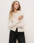 Veronica Beard Daro Cashmere Cardigan - Ivory