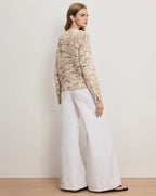 Veronica Beard Anola V-Neck Sweater - Petal Multi