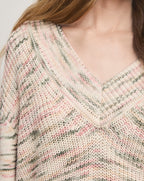 Veronica Beard Anola V-Neck Sweater - Petal Multi