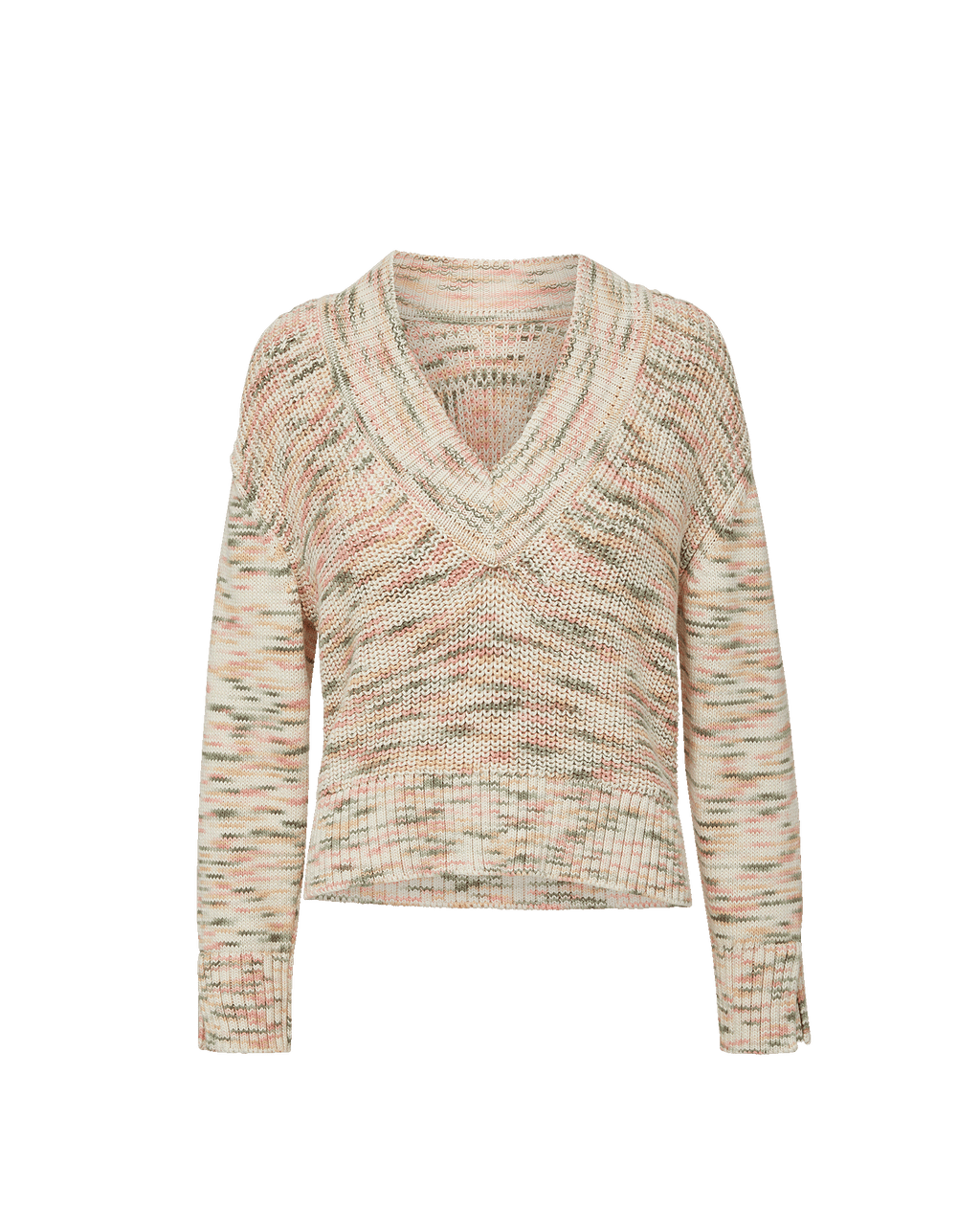 Veronica Beard Anola V-Neck Sweater Petal Multi