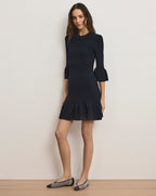 Veronica Beard Portia Knit Mini Dress - Navy
