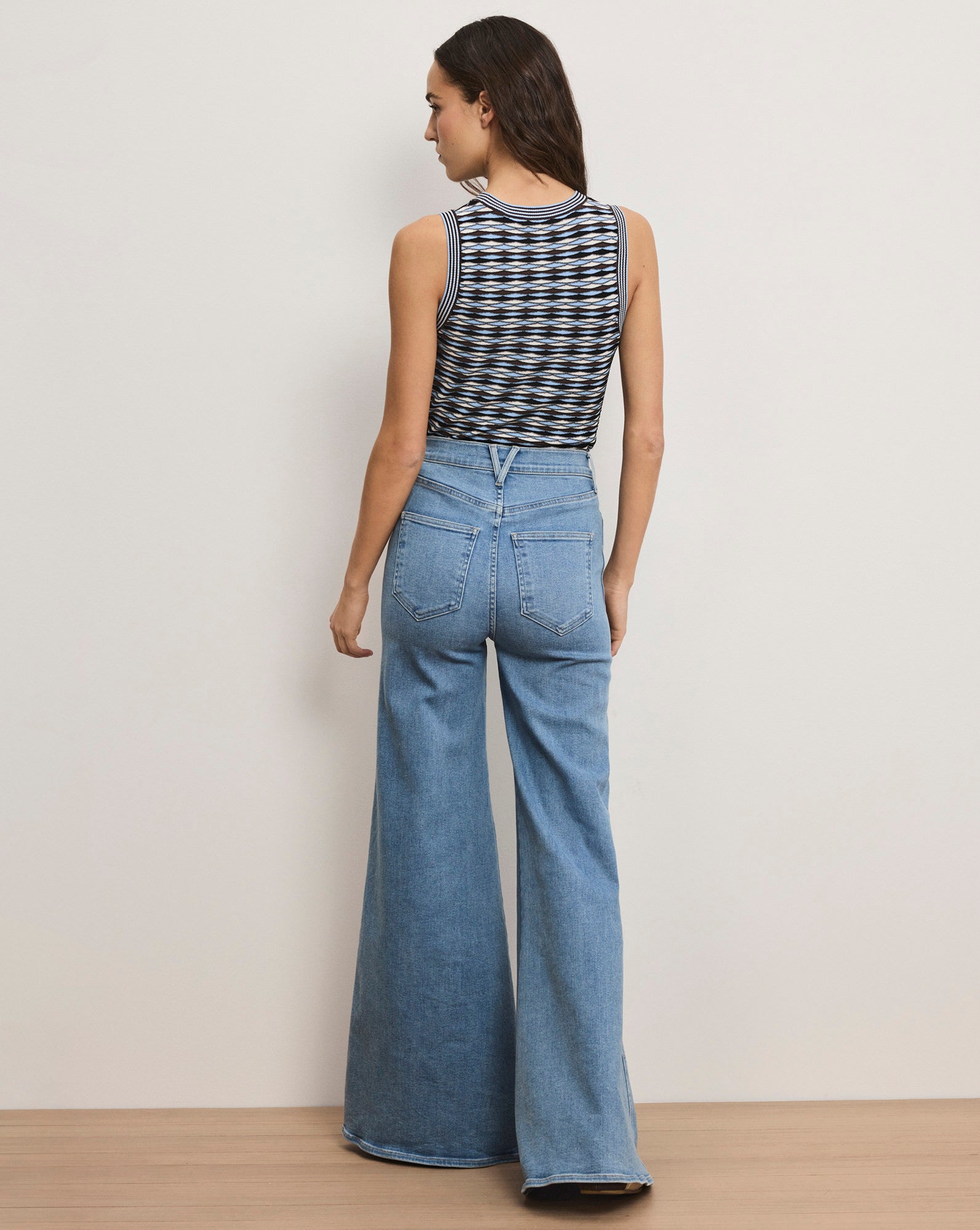Veronica Beard Jerrel Knit Tank Top - Blue Jay Multi