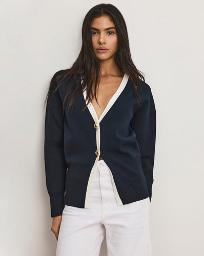 Veronica Beard Cillian Boyfriend Cardigan - Navy