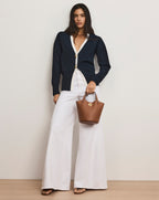 Veronica Beard Cillian Boyfriend Cardigan - Navy
