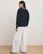 Veronica Beard Cillian Boyfriend Cardigan - Navy