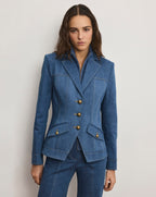 Veronica Beard Randy Denim Dickey Jacket - Cosmo