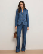 Veronica Beard Randy Denim Dickey Jacket - Cosmo