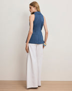 Veronica Beard Costa Denim Vest - Cosmo