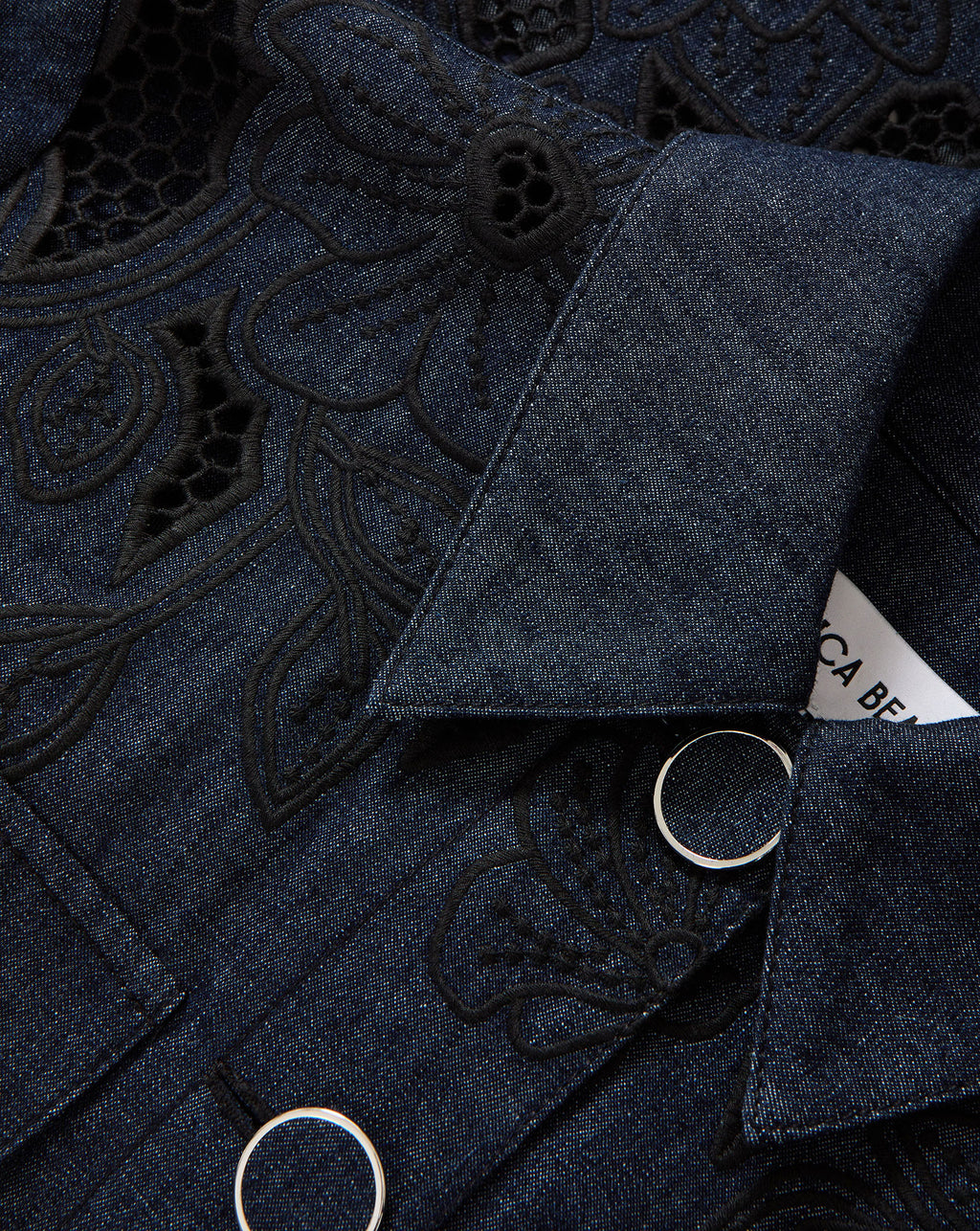 Veronica Beard Kiki Eyelet Jacket - Indigo Rinse