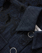 Veronica Beard Kiki Eyelet Jacket - Indigo Rinse