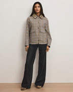 Veronica Beard Kasper Plaid Chore Jacket - Malt Multi