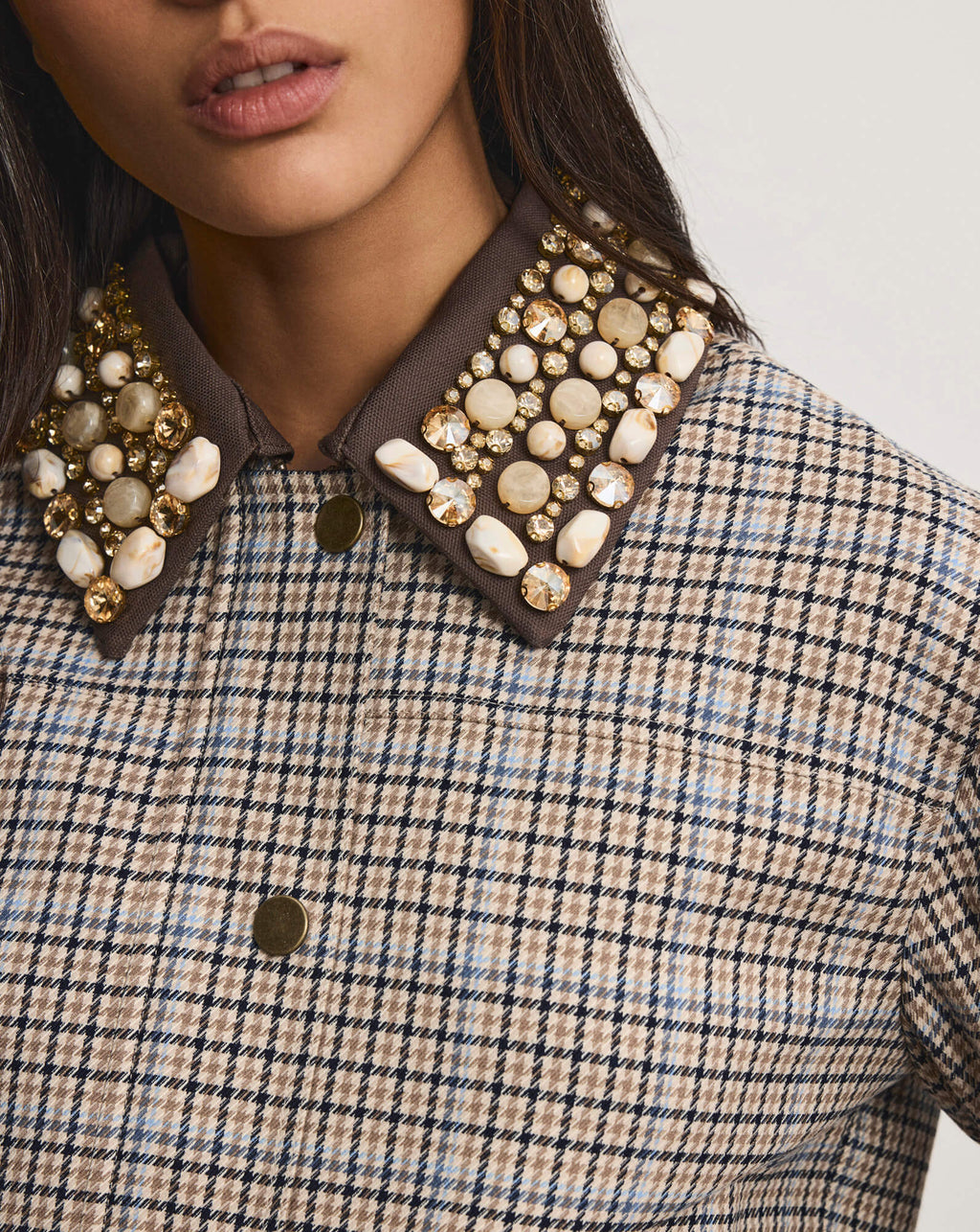 Veronica Beard Kasper Plaid Chore Jacket
